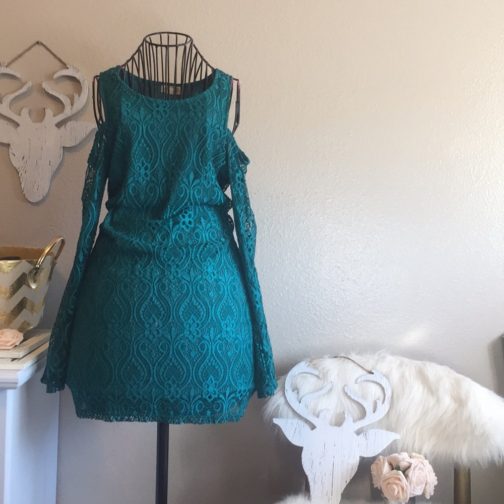 Aqua blue dress